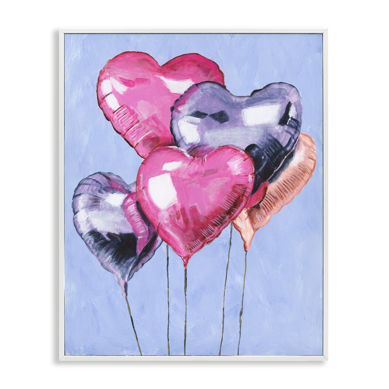 Stupell Industries Heart Balloons Celebration Framed Giclee, design by Michael Willett